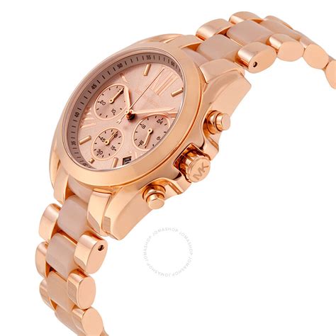 michael kors bradshaw white and rose gold